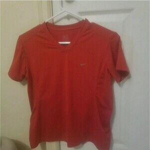 Nike Dri Fit Shirt Sheer Athletic VNeck Tee Activewear Breathable Shirt SZ Small